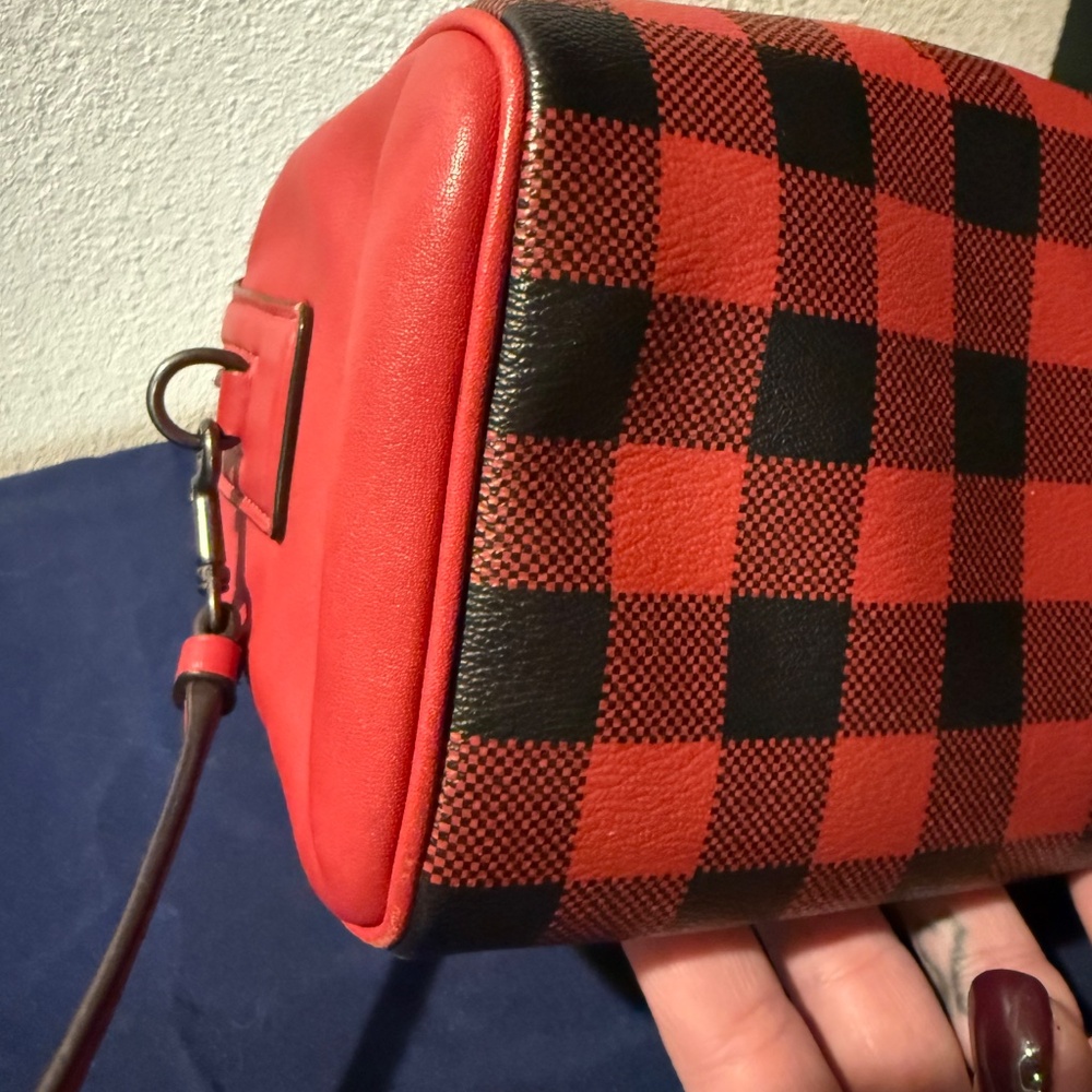 Coach Mini Bennet Satchel and Wallet Set Buffalo Checkered Leather EUC - Picture 6 of 14